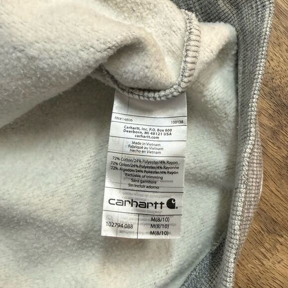 Carhartt Women’s Clarksburg Henley Heavyweight Sweatshirt Gray Size Medium - Picture 8 of 9